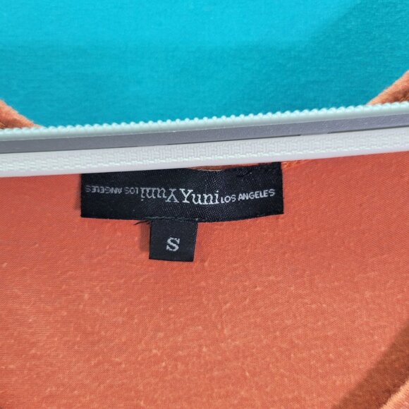 Yuni Los Angeles Orange Studded Tank Top S - Picture 3 of 8